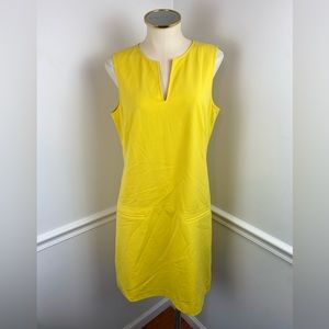 ANN TAYLOR TALL Sleeveless Bright Yellow Shift Dress | Size 8T